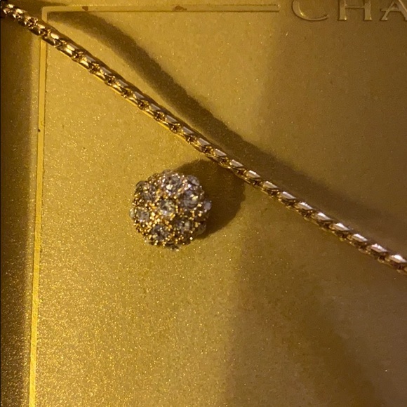 Gold bar necklace and matching earrings - Picture 3 of 7